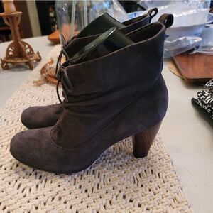 Indigo Leather Ankle Boots